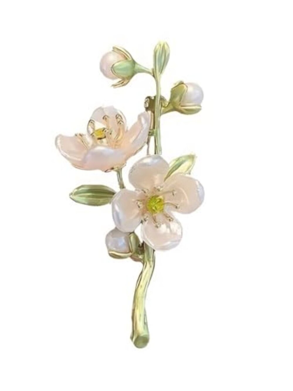 New - Elegant Flower Brooch for Women, Vintage Premium Enamel Boutonniere‎